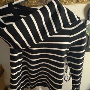 Black and White Striped Sweater